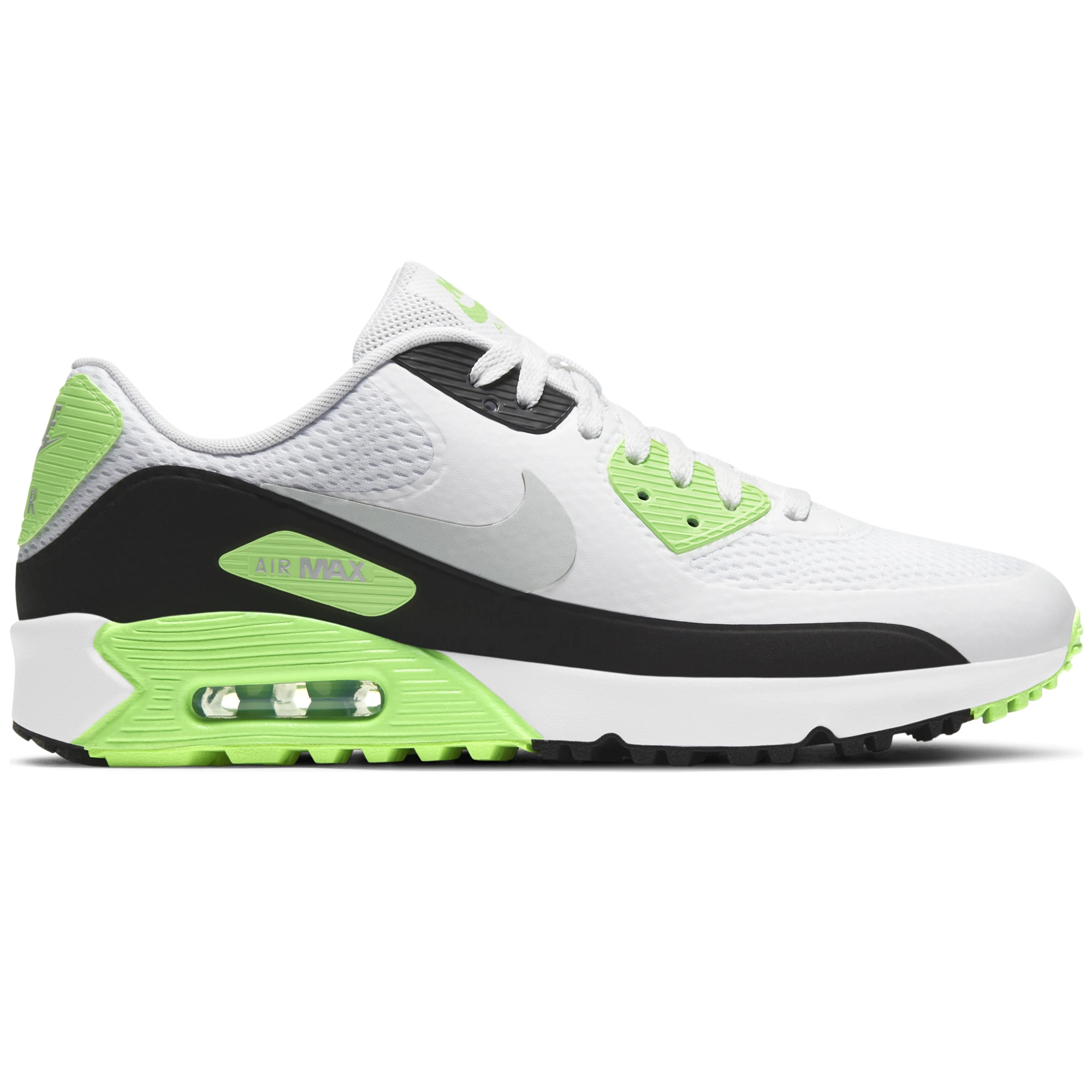 Nike Air Max 90 G Golf Shoes White/Neutral Grey/Black/Flash Lime